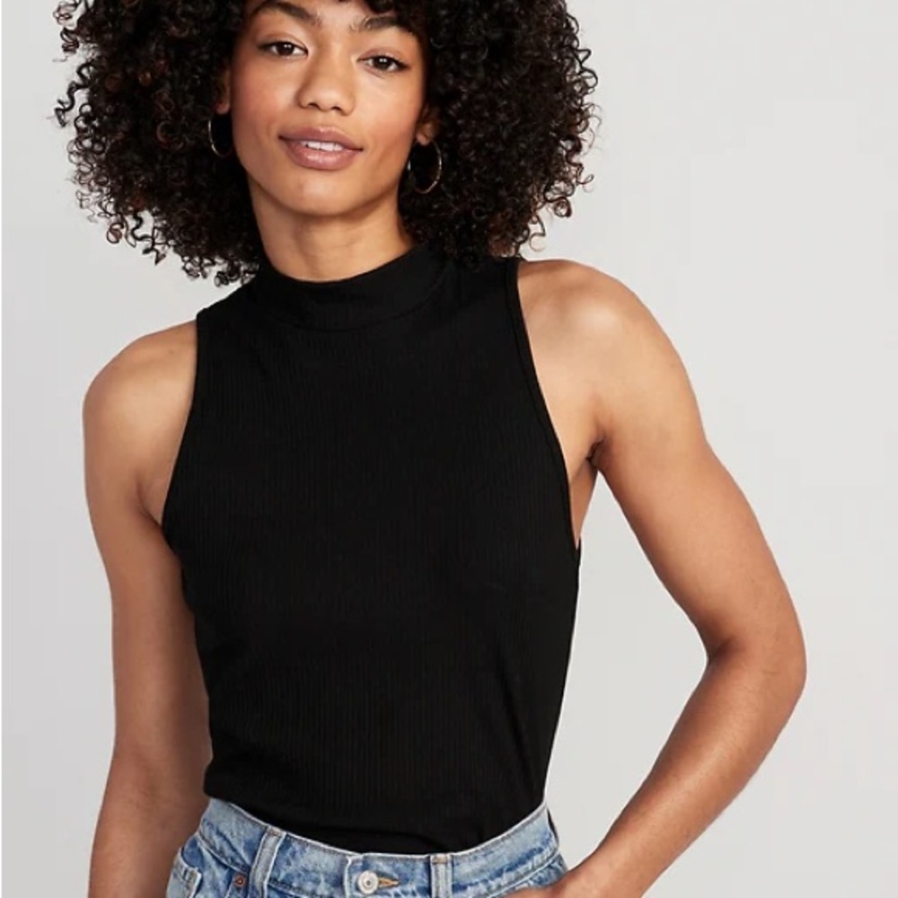 Old Navy Black Ribbed Tank Top